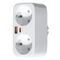 Tuya 16A Smart WiFi dubbel stopcontact met USB Type-C en 25W GaN snelladen