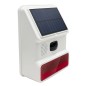 Sirena solar inalámbrica Tuya RF433 MHz con flash LED y sensor PIR.