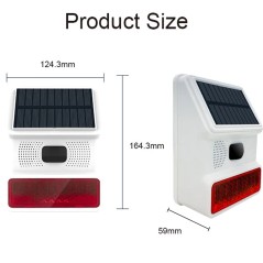 Preis Solar‑Funk‑Sirene RF433 mit PIR für den Außenbereich IP65