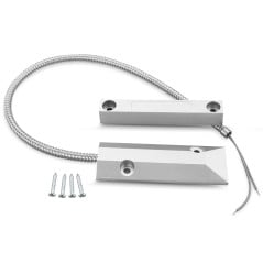 Contact magnétique blindé NF pour alarme par zones avec accessoires de fixation
