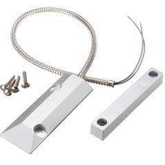 Vue latérale du capteur magnétique filaire NF avec gaine métallique