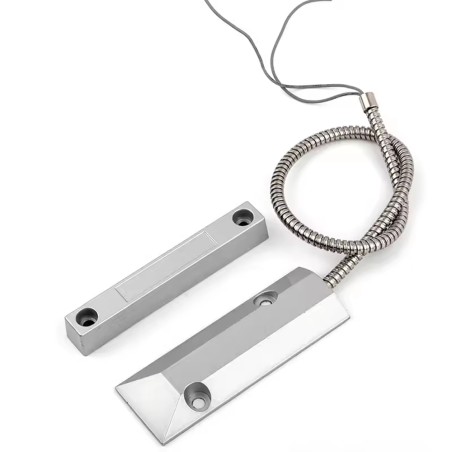 Armored wired NC magnetic contact for garage shutters and doors main image