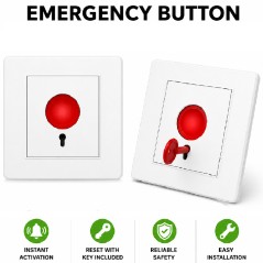 Bouton de Sortie d’Urgence avec Clé de Réarmement NO/NC/COM