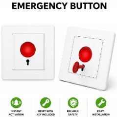 Nooduitgangsknop met Resetsleutel NO/NC/COM