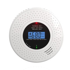 Tuya WiFi Rook- en Koolmonoxidemelder met Display