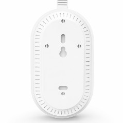 Achteraanzicht van de gecombineerde gas- en CO-detector met bevestigingspunten