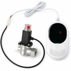 WLAN-Gas- und CO-Melder, verbunden mit einem Absperrmagnetventil für Gas