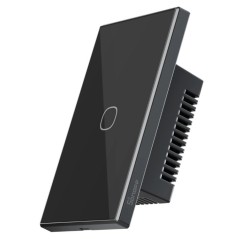 SONOFF TX Gen2 T6-120MB negro interruptor táctil de 1 canal vista en ángulo