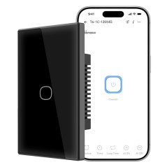 SONOFF TX Gen2 noir interrupteur intelligent tactile 1 canal avec contrôle via application
