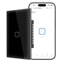 SONOFF TX Gen2 black smart touch switch 1-gang with app control