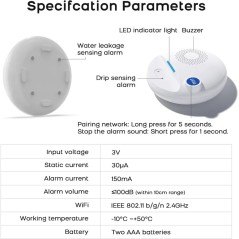 Sauve Maison Tuya : Capteur WiFi de Fuites d’Eau 100 dB