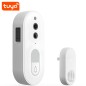 Timbre inteligente WiFi Tuya con cámara de video, batería y timbre USB interno.