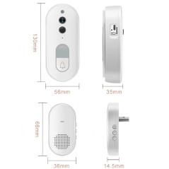 Tuya Slimme WiFi-deurbel op Batterij met USB-binnensirene