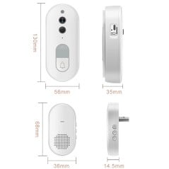 Tuya Smart WiFi-Türklingel mit Akku und USB-Innengong