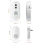 Tuya slimme wifi-deurbel met videocamera, batterij en interne USB-gong.
