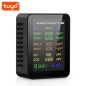 Tuya 10-in-1 slimme wifi-luchtkwaliteitsdetector met display, CO2, PM2.5, TVOC, temperatuur en luchtvochtigheid