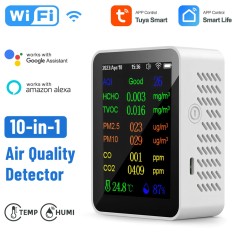 Tuya WiFi-luchtkwaliteitsmeter met Smart Life-app en lcd-scherm