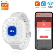 Tuya Smart WiFi SOS-polsband met noodknop en app-meldingen