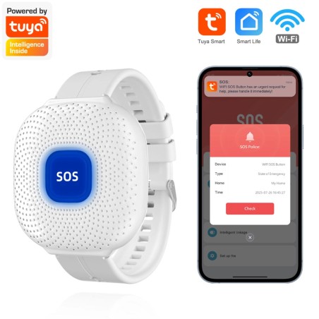 Tuya Smart WiFi SOS Wristband with Emergency Button and App Notifications