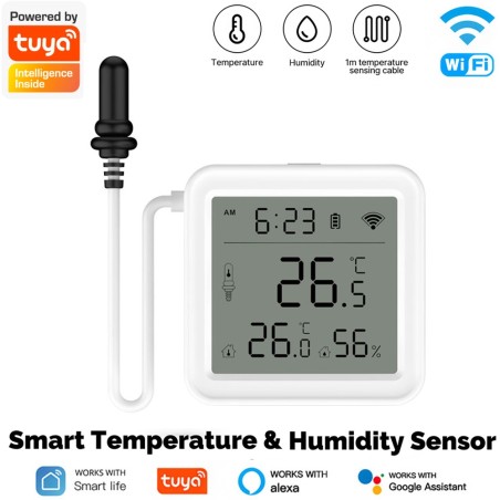 Tuya Sensor de Temperatura y Humedad WiFi con Sonda