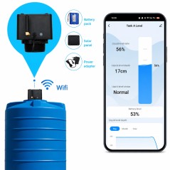 Capteur de niveau d’eau WiFi solaire Tuya avec batterie