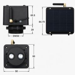 Capteur de niveau d’eau WiFi solaire Tuya avec batterie