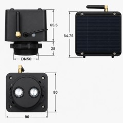 Tuya Solar-WiFi-Wasserstandssensor mit Akku