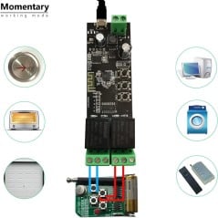 Tuya Smart WiFi Relaismodule 2-kanaals compatibel met Alexa en Google