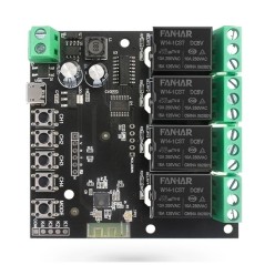 Tuya Smart WiFi 4-kanaals relaismodule compatibel met Alexa en Google
