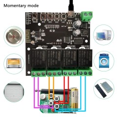 Tuya Smart WiFi 4-kanaals relaismodule compatibel met Alexa en Google