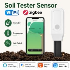 Tuya Smart Bodensensor mit Feuchtigkeits- und Temperaturmessgerät