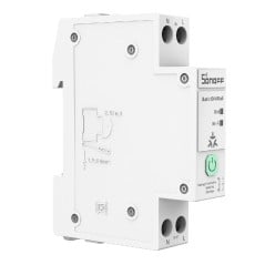 Sonoff BASIC-1GSP smart WiFi Matter module for DIN rail, front view