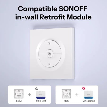Sonoff EDIM Wall Mount for MINI-DIM and MINI-ZBDIM Dimmer Switch