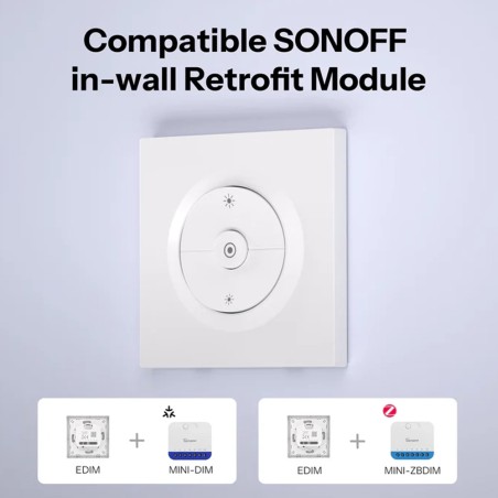 Support mural Sonoff EDIM pour variateur MINI-DIM et MINI-ZBDIM