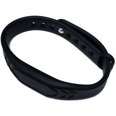 Schwarzes verstellbares MIFARE-Armband Vorderansicht für NFC-Zugang