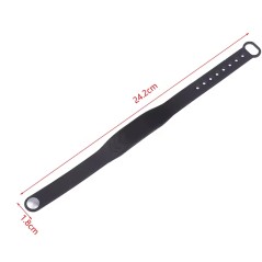 Pulsera negra Mifare IC 13,56 MHz de silicona ajustable, dimensiones