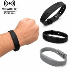 Verstelbare Mifare IC 13,56 MHz siliconen polsband voor toegangscontrole