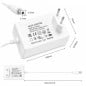 AC/DC-Netzteil 24 V 1,5 A 36 W mit EU-Stecker und DC-Anschluss