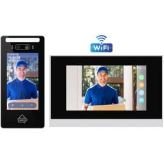 Interphone vidéo Vcontrol 5 PoE avec poste extérieur et moniteur intérieur Wi‑Fi