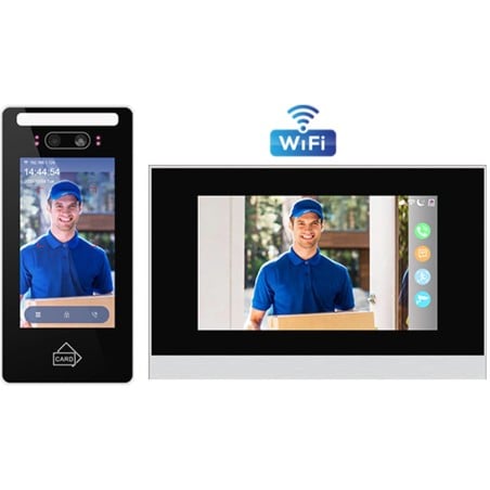 Tuya Smart WiFi PoE IP-Video-Türsprechanlage mit Monitor, Gesichtserkennung und RFID