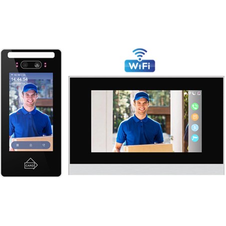 Videoportero IP Tuya Smart WiFi PoE con monitor, reconocimiento facial y RFID