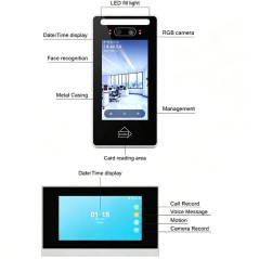 Components of the external station and the Vcontrol 5 internal monitor