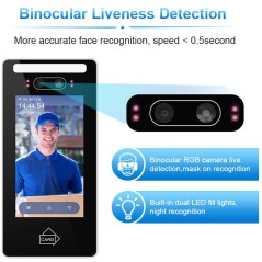 Biometric facial recognition for the Vcontrol 5 PoE IP video door phone