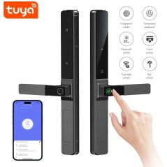 Serrure biométrique intelligente Tuya WiFi à double ouverture avec empreinte digitale, RFID et code PIN