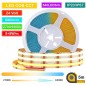 COB CCT LED-strip DC24V met 640 leds per meter – 5 meter
