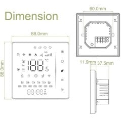 eWeLink Smart WiFi Elektroheizungsthermostat BHT-006GBW
