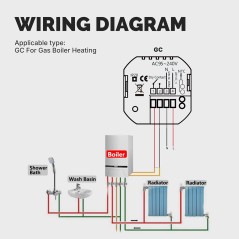 eWeLink BHT-006GCW wiring diagram for boiler and heating system
