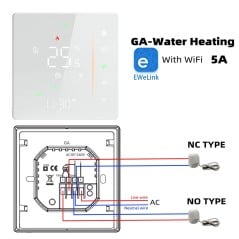 Termostato eWeLink Smart WiFi 5A para Calefacción por Agua