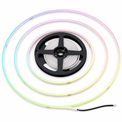Striscia LED COB RGB Side View 24V con luce continua multicolore