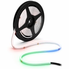 Rotolo striscia LED COB RGB 24V a emissione laterale colorata
